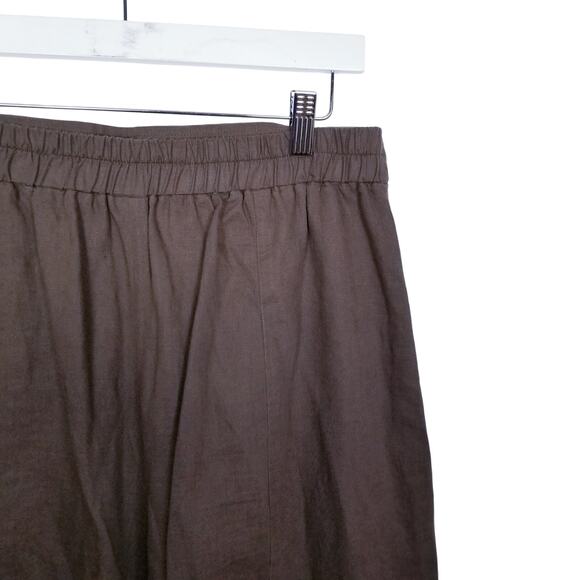 AENEONTRUE Linen Harem Lagenlook Pants Wide Leg Pull Off - Size Medium - Picture 7 of 9